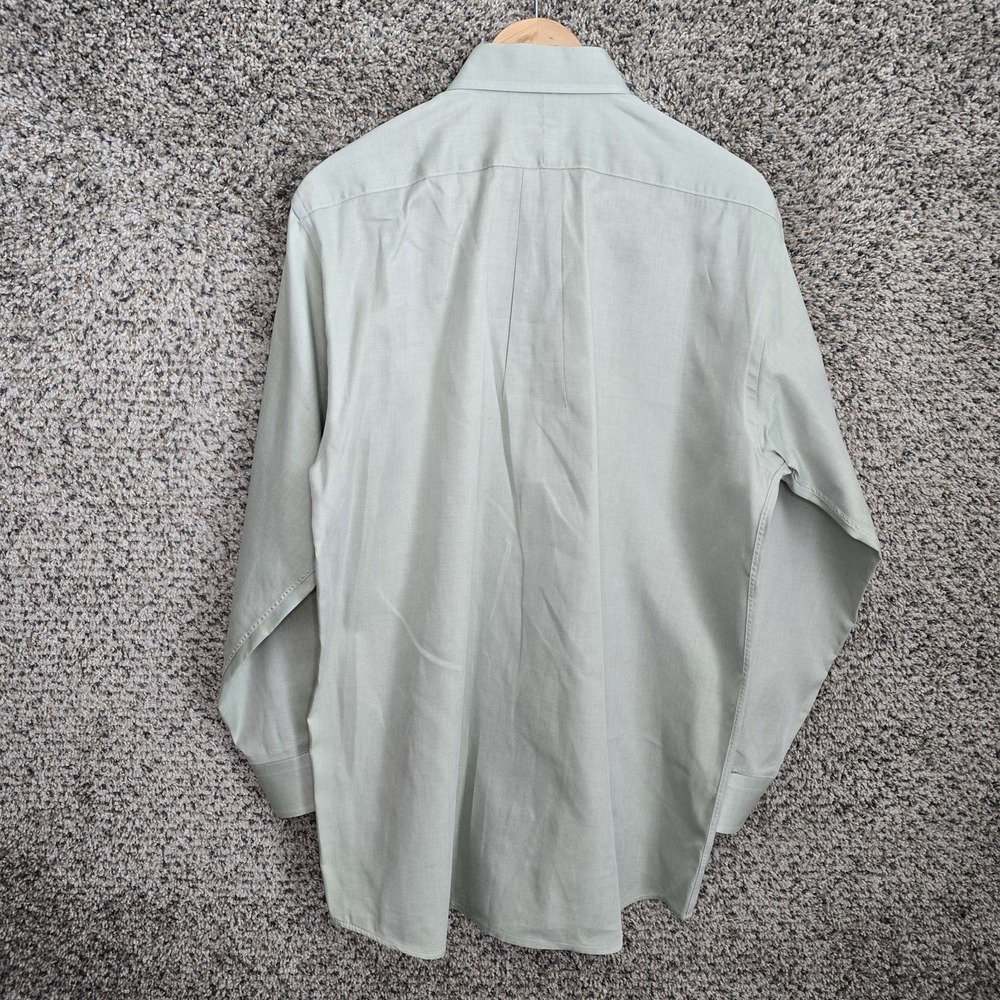 Jos A Bank Dress Shirt Mens 15.5 33 Green Button Up Regular Fit Cotton - Picture 8 of 8